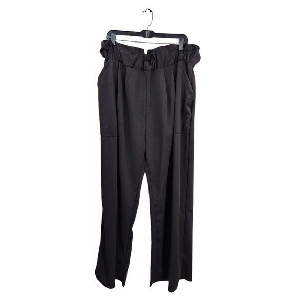 Livd Apparel Women's Plus Size Paperbag Tie Belt Pocket Pants - 2X - Picture 2 of 6